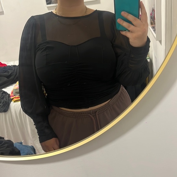 Black Long Sleeve Top - Picture 2 of 4